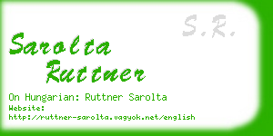 sarolta ruttner business card